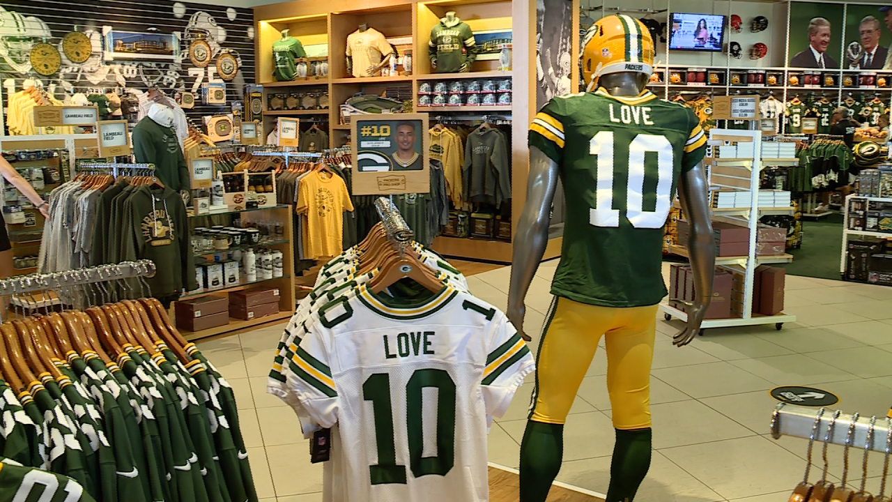 Green bay packers jersey store sales